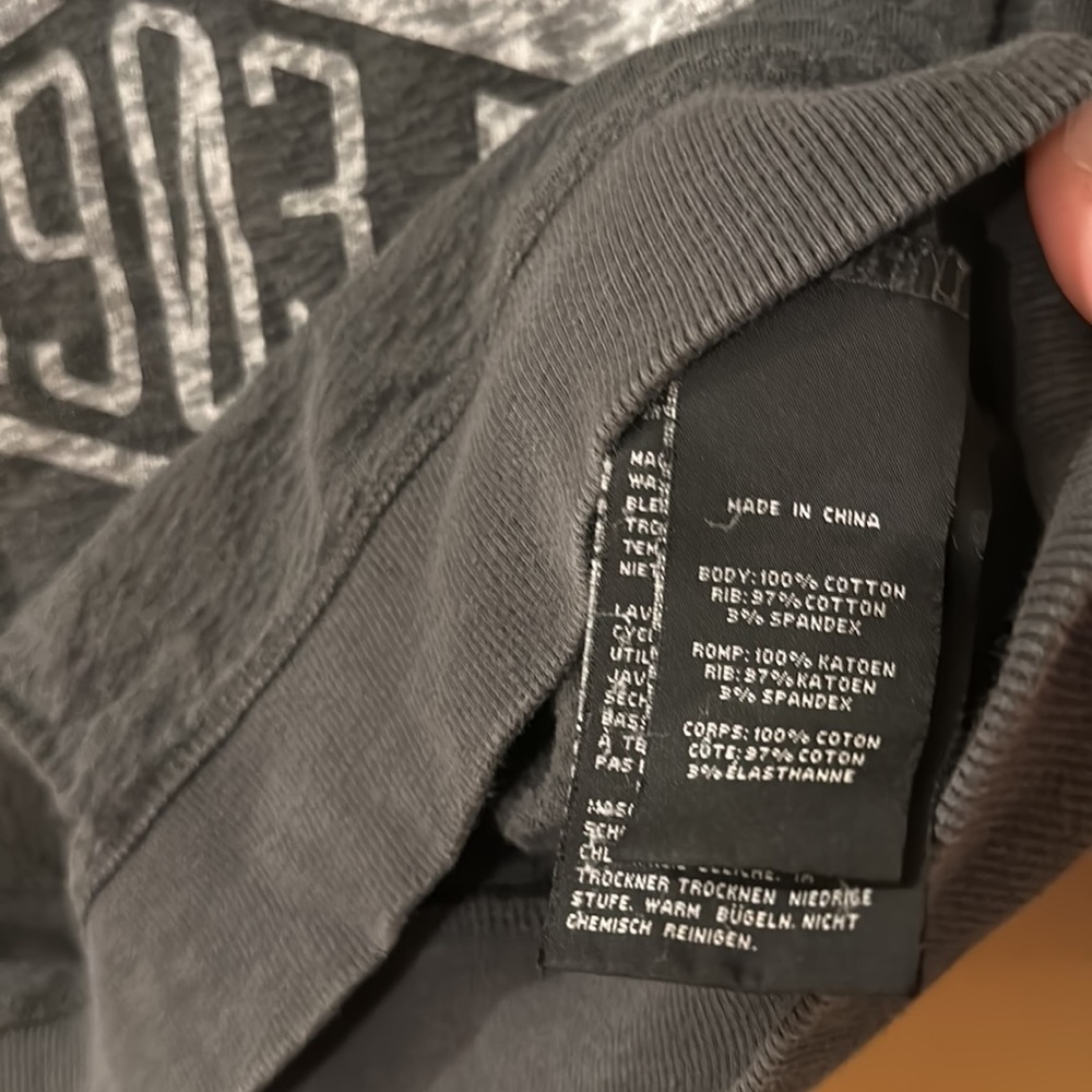 Harley Davidson 1903 Motorcycles Double Hooded Sweatshirt Hoodie Gray Small - Picture 8 of 14
